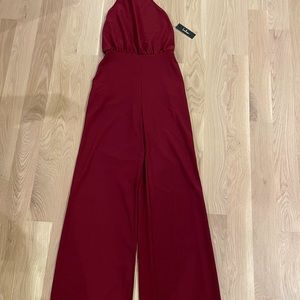 Brand new Lulus jumpsuit burgundy. Tags still on.